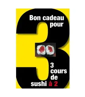 Bon cadeau pour 3 cours à deux